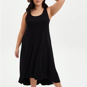Black Sleeveless Scoop-Neck Swing Dress